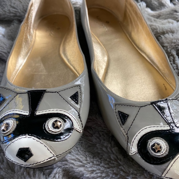 Kate Spade Jairo Raccoon Grey Patent Leather Ballet Flats.  Size 10.5 - Picture 9 of 9